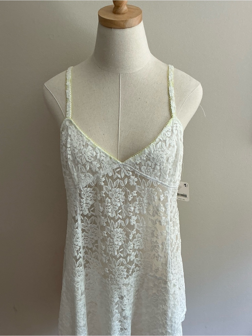 Free People Lace Slip Dress with Delicate Trim. Large. NWT. - Picture 7 of 7